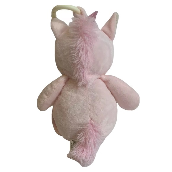 KELLYTOY PLUSH PINK UNICORN RATTLE CRINKLE EARS Security Lovey plush - Picture 3 of 4
